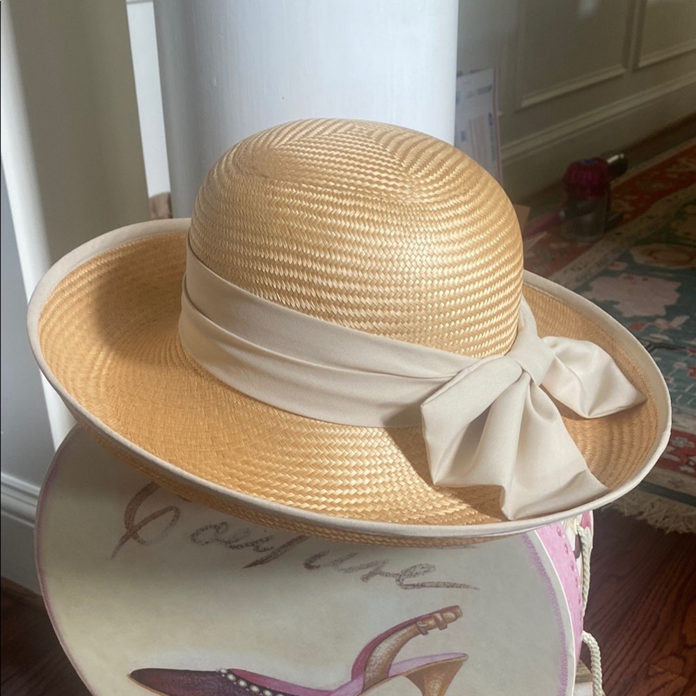 Vintage Shabby Chic Lord & Taylor Straw Sun Hat